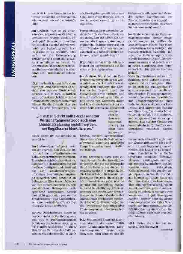 Vorschauseite 3: Der Worst Case wird Realität Krankenhäuser in der (Wirtschafts-)Krise und Wege heraus