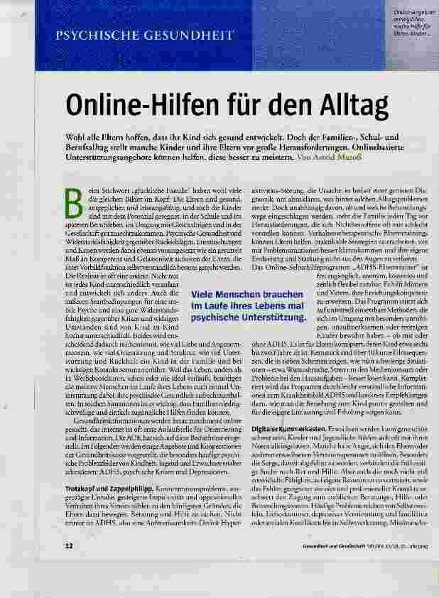 Vorschauseite 1: Online-Hilfen für den Alltag