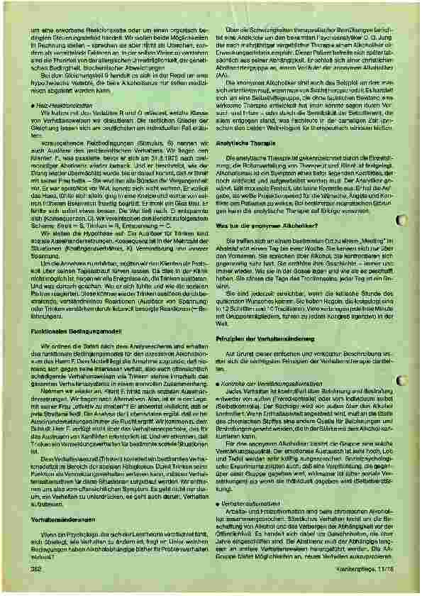 Vorschauseite 2: Sind Entziehungskuren an einer Landesnervenklinik möglich? Ein therapeutisches Experiment - Teil 1