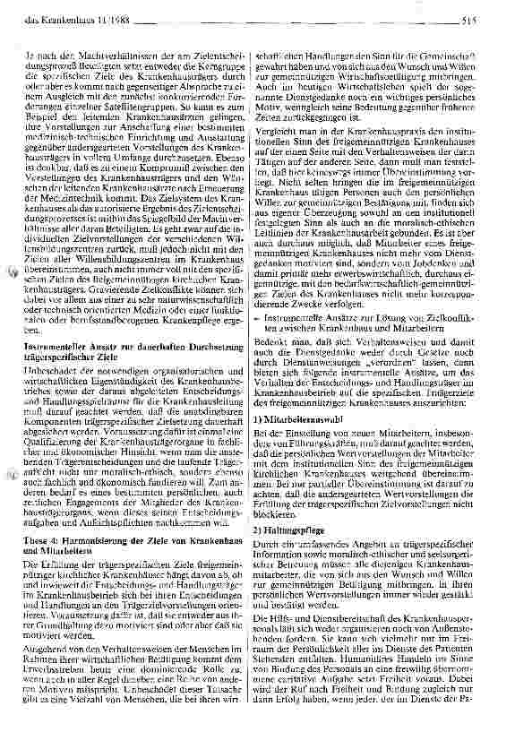 Vorschauseite 6: Besonderheiten des freigemeinnützigen Krankenhauses zwischen Theorie und Praxis