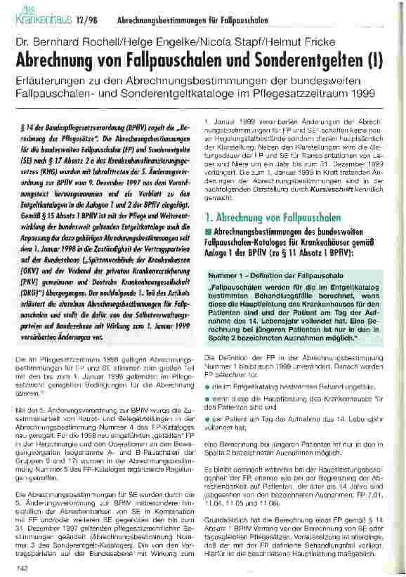 Vorschauseite 1: Abrechnung von Fallpauschalen und Sonderentgelten