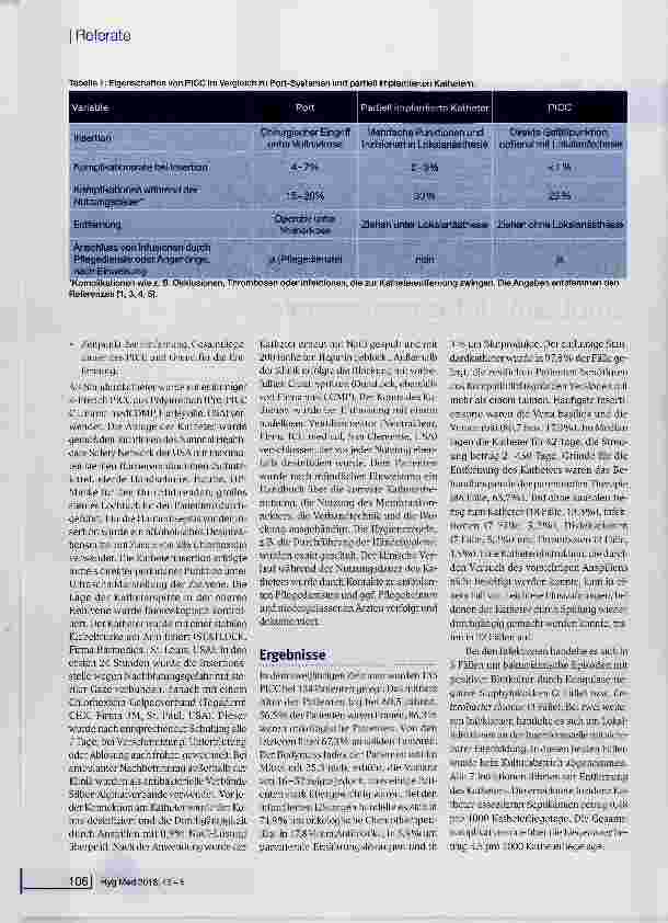 Vorschauseite 2: Peripher inserierte zentrale Venenkatheter (PICC): Geeignet für eine mittelfristige, ambulante Infusionstherapie