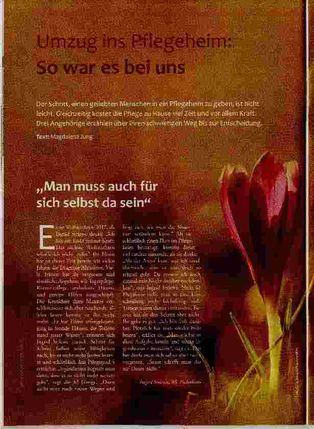 Vorschauseite 1: Man muss auch für sich selbst da sein