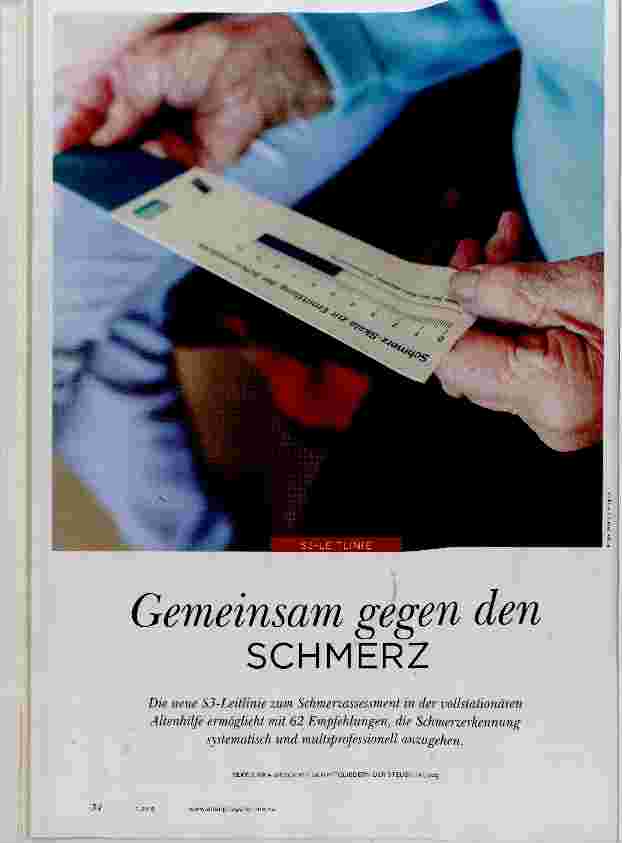 Vorschauseite 1: Gemeinsam gegen den SCHMERZ