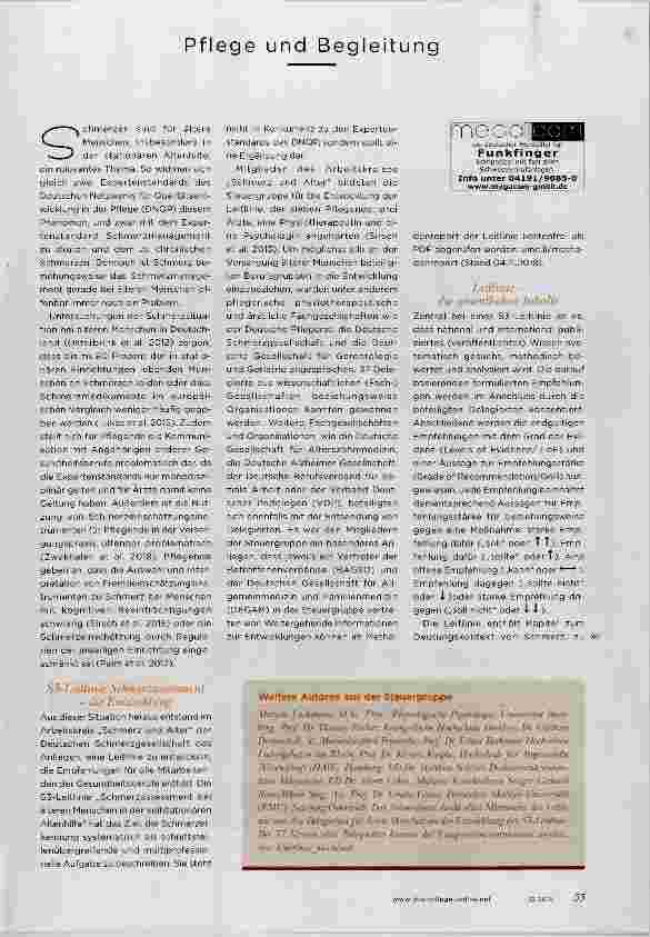 Vorschauseite 2: Gemeinsam gegen den SCHMERZ