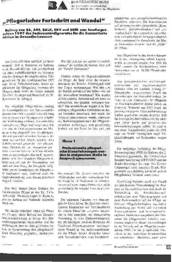 Vorschauseite 1: Pflegerischer Fortschritt und Wandel