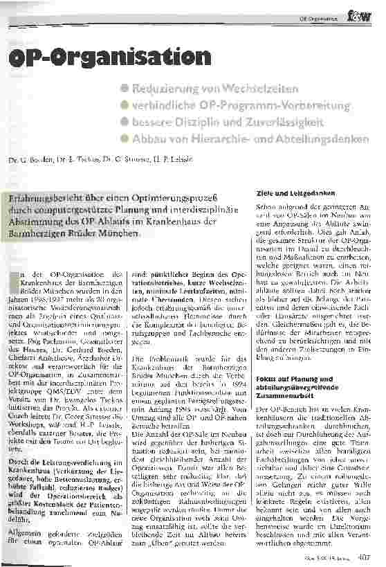 Vorschauseite 1: OP-Organisation