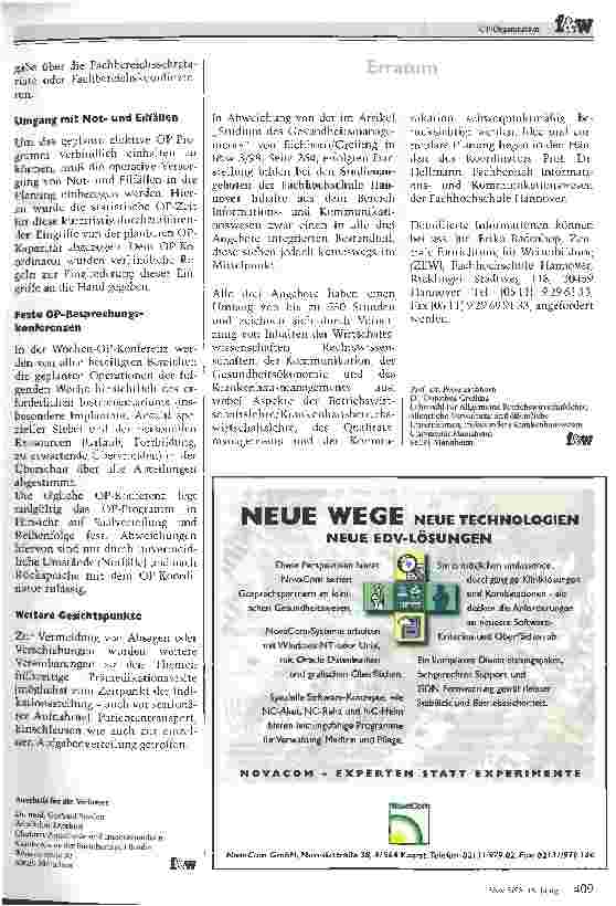 Vorschauseite 3: OP-Organisation