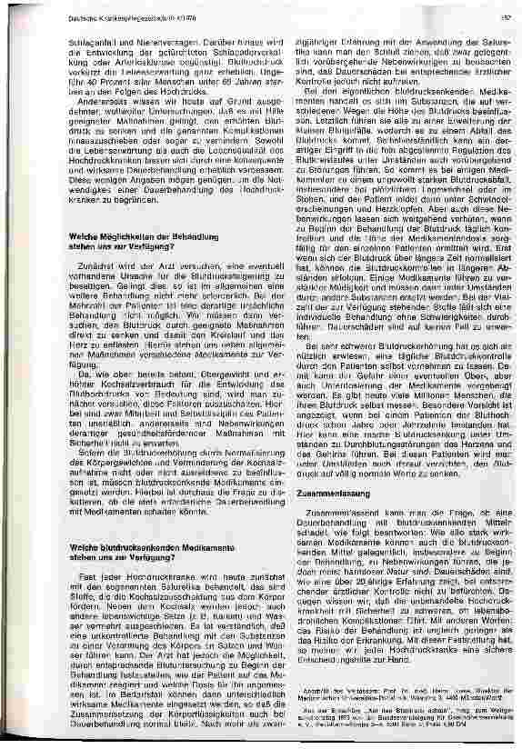 Vorschauseite 2: Schadet Dauerbehandlung mit blutdrucksenkenden Mitteln?