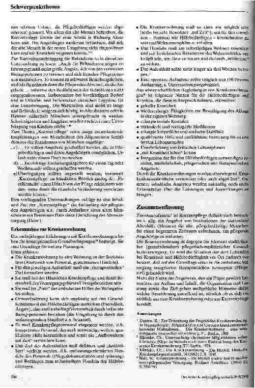 Vorschauseite 4: Krankenwohnung - Kurzzeitpflege Eine Begriffserklärung