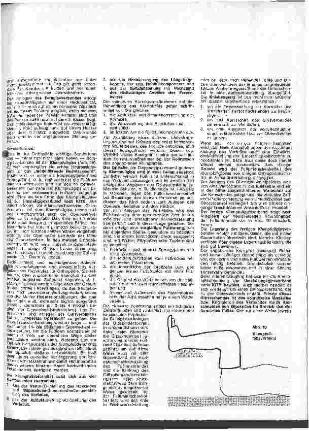 Vorschauseite 2: Die besonderen Aufgaben der Schwester in der Orthopädie 5. Folge: Spezielle Form, Ausführung u. Indikation d. Gipsverbände