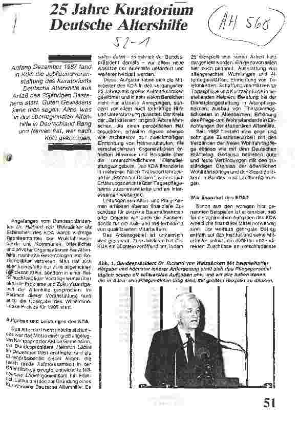 Vorschauseite 1: 25 Jahre Kuratorium Deutsche Altershilfe