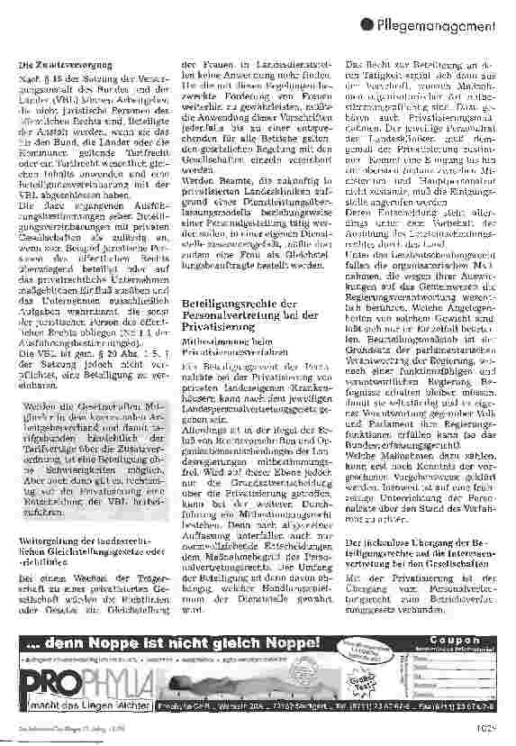 Vorschauseite 3: Die Privatisierung von landeseigenen Krankenhäusern aus arbeitsrechtlicher Sicht. 2. Teil