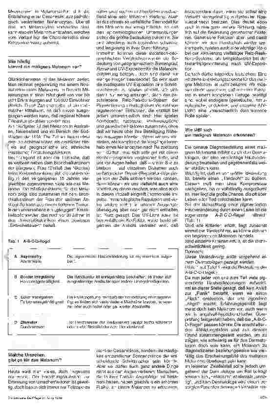 Vorschauseite 2: Der lebensrettende Blick Frühdiagnostik des malignen Melanoms: Wichtig und segensreich