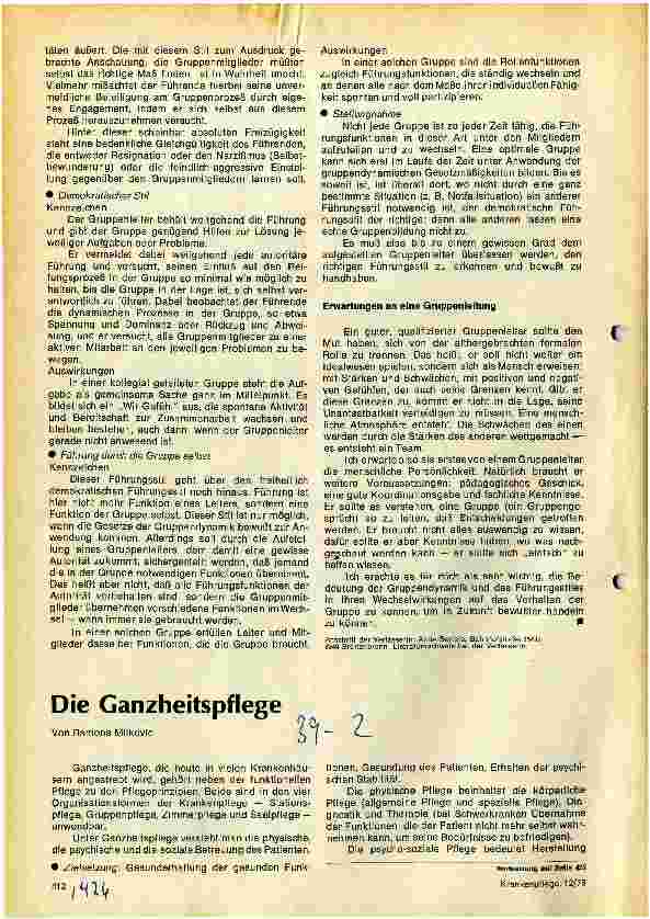 Vorschauseite 1: Die Ganzheitspflege