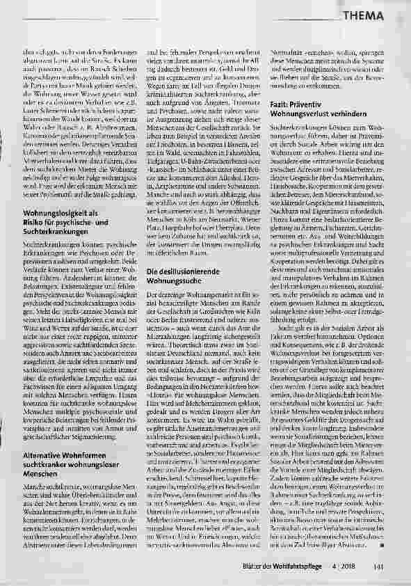 Vorschauseite 2: Wohnen und Drogensucht