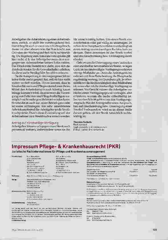 Vorschauseite 5: Der Streik in Gesundheitseinrichtungen