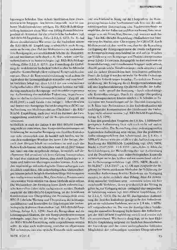 Vorschauseite 5: Aufbereitung von Medizinprodukten § 8 Abs. 1 MPBetreibV, §§ 14, 28 Abs. 1, Abs. 2 Satz 1 MPG