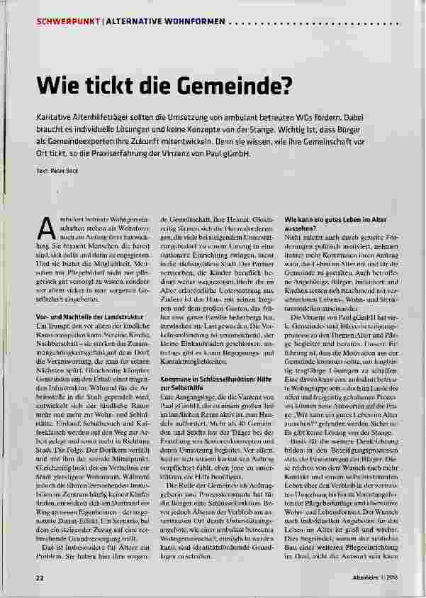 Vorschauseite 1: Wie tickt die Gemeinde?