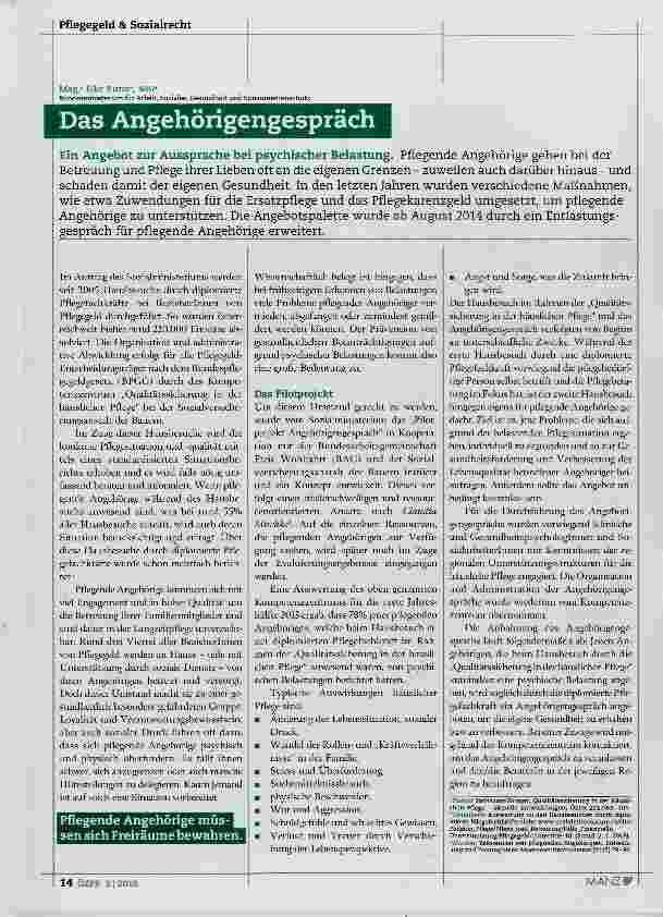 Vorschauseite 1: Das Angehörigengespräch