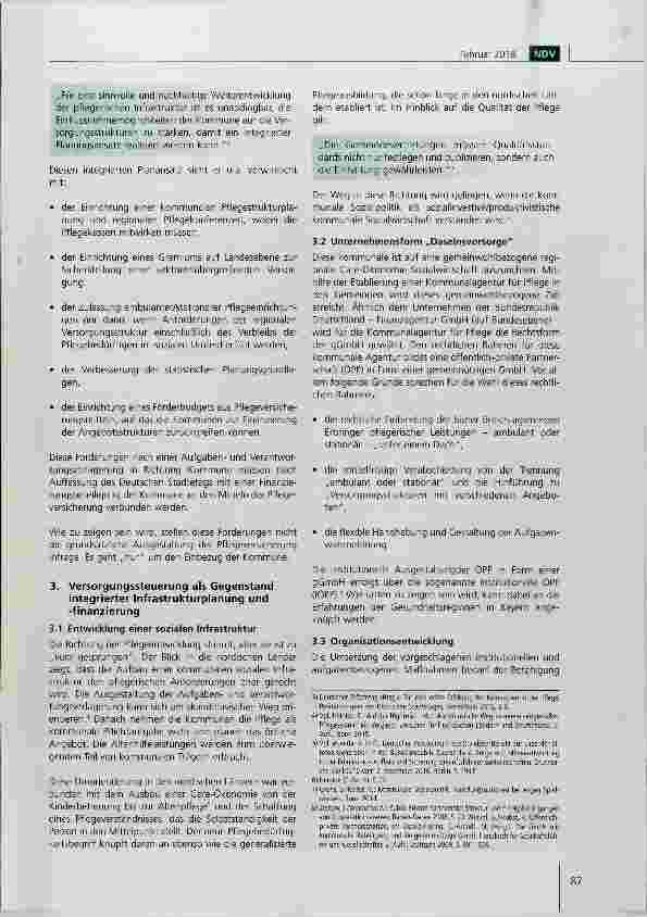 Vorschauseite 2: Re-Kommunalisierung der Pflege durch sozialräumliches Infrastruktur- Management