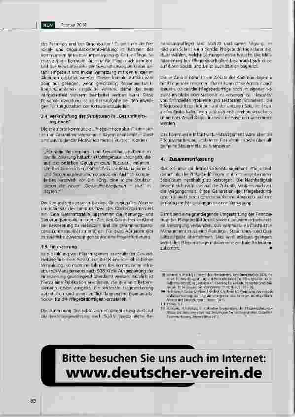 Vorschauseite 3: Re-Kommunalisierung der Pflege durch sozialräumliches Infrastruktur- Management