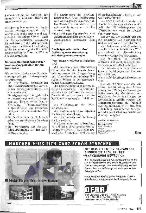 Vorschauseite 2: Outsourcing der Geschäftsleitung Das Krankenhaus behalten, aber Kompetenz auf Zeit hinzukaufen