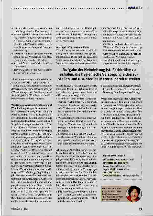 Vorschauseite 4: Die Wundversorgung sichern