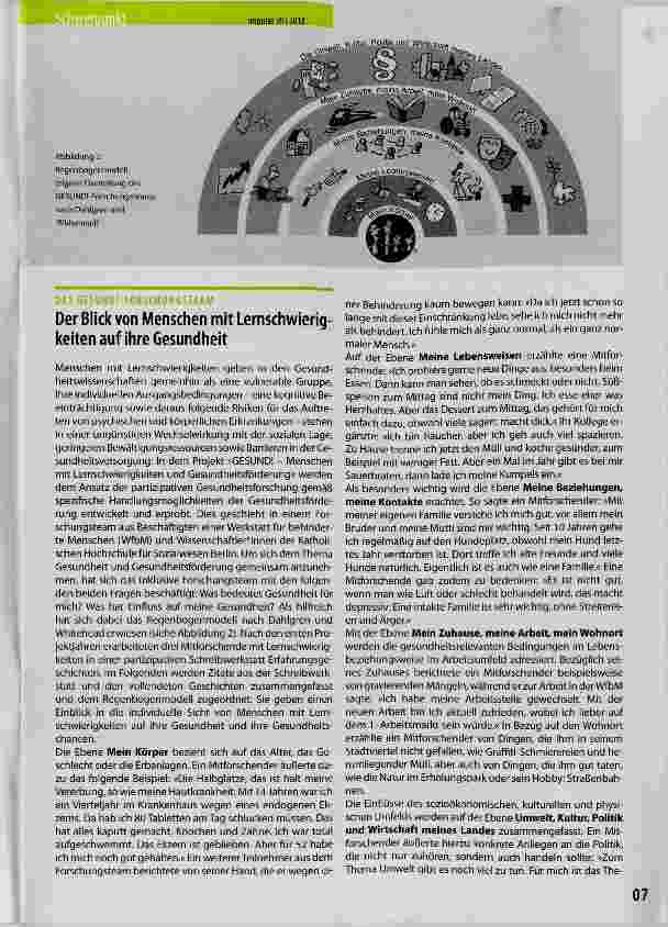 Vorschauseite 1: DAS GESUND!-FORSCHUNGSTEAMDer Blick von Menschen mit Lernschwierigkeiten auf ihre Gesundheit