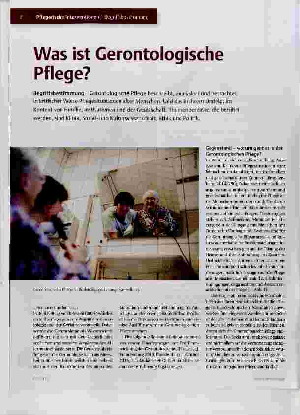 Vorschauseite 1: Was ist Gerontologische Pflege?