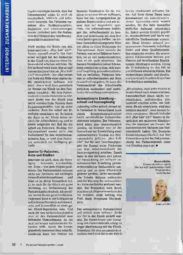 Vorschauseite 3: Leicht verständliche Entlassbriefe für Patienten