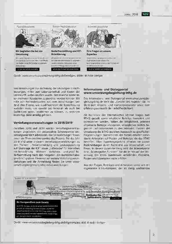 Vorschauseite 5: Gemeinsam vom Gesetz zur Praxis Das Projekt „Umsetzungsbegleitung Bundesteilhabegesetz fördert den fachlichen Dialog über das BTHG