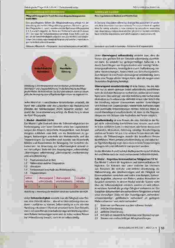 Vorschauseite 3: Pflegestärkungsgesetz II und das neue Begutachtungsassessment (NBA)