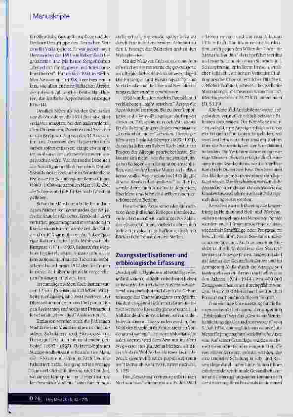 Vorschauseite 3: Die Deutschen Hygieniker und der Nationalsozialismus