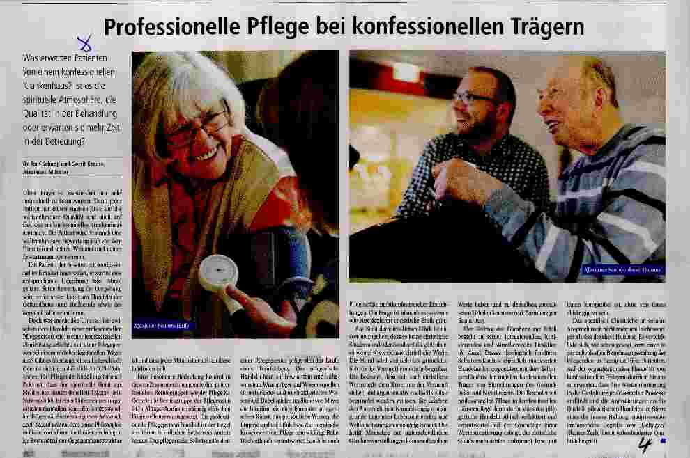Vorschauseite 1: Professionelle Pflege bei konfessionellen Trägern