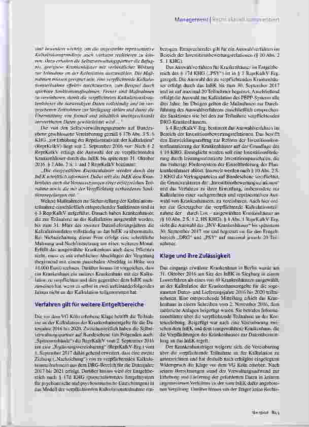 Vorschauseite 2: Rechtsstellung des„DRG- Instituts weiterhin ungeklärt