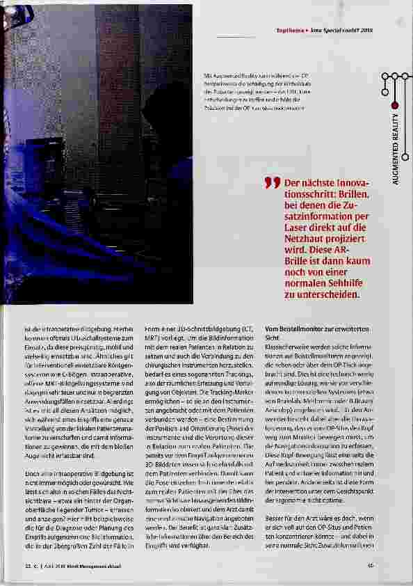 Vorschauseite 2: Augmented Reality in der Medizin