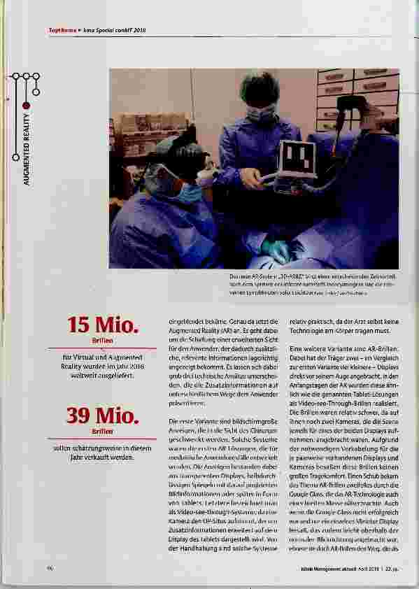 Vorschauseite 3: Augmented Reality in der Medizin