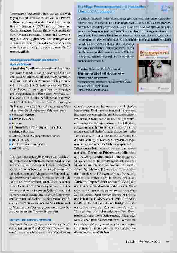 Vorschauseite 2: Erinnerungsarbeit mit Hochzeiten
