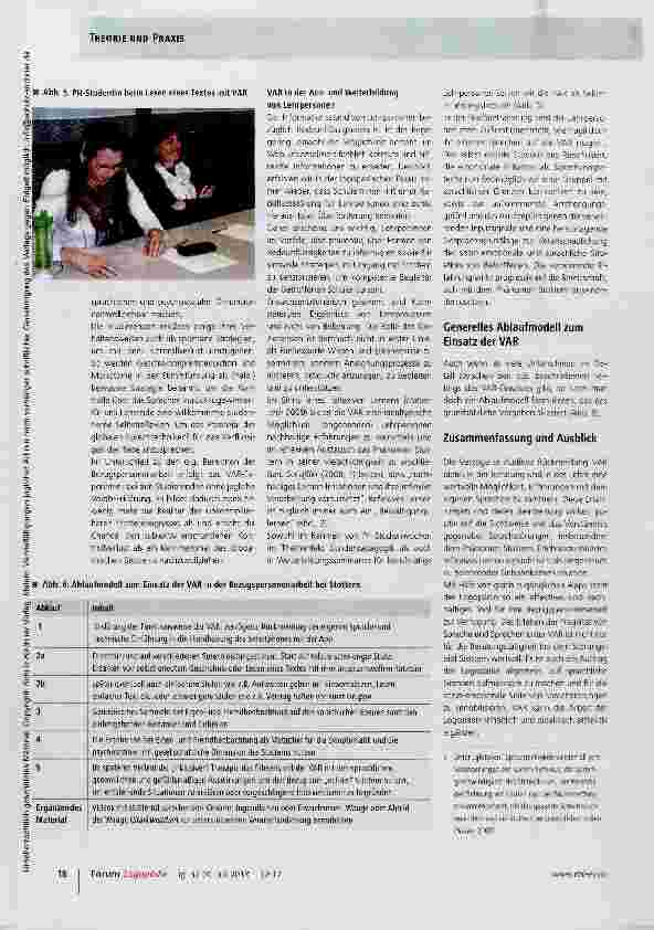 Vorschauseite 5: Verzögerte Auditive Rückmeldung (VAR)
