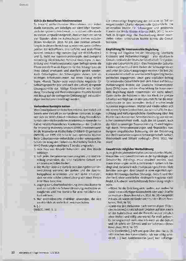 Vorschauseite 3: Massnahmen gegen Respektlosigkeit und Gewalt in der Geburtshilfe umsetzen