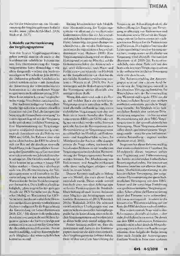 Vorschauseite 4: Harmonisierung der Vergütungssysteme in der ambulanten ärztlichen Versorgung