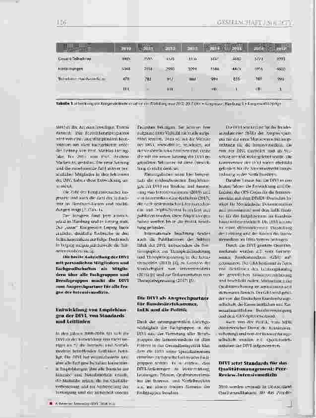 Vorschauseite 3: Zehn Jahre neue DIVI-Satzung