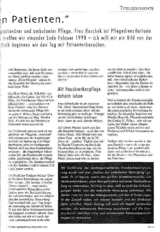 Vorschauseite 2: ... wir sind zu Gast bei unseren Patienten.