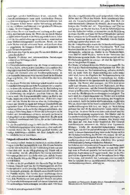 Vorschauseite 4: Mutterberatung in Finnland