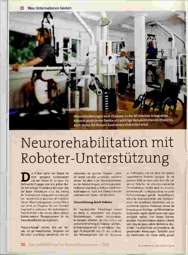 Vorschauseite 1: Neurorehabilitation mit Roboter-Unterstützung