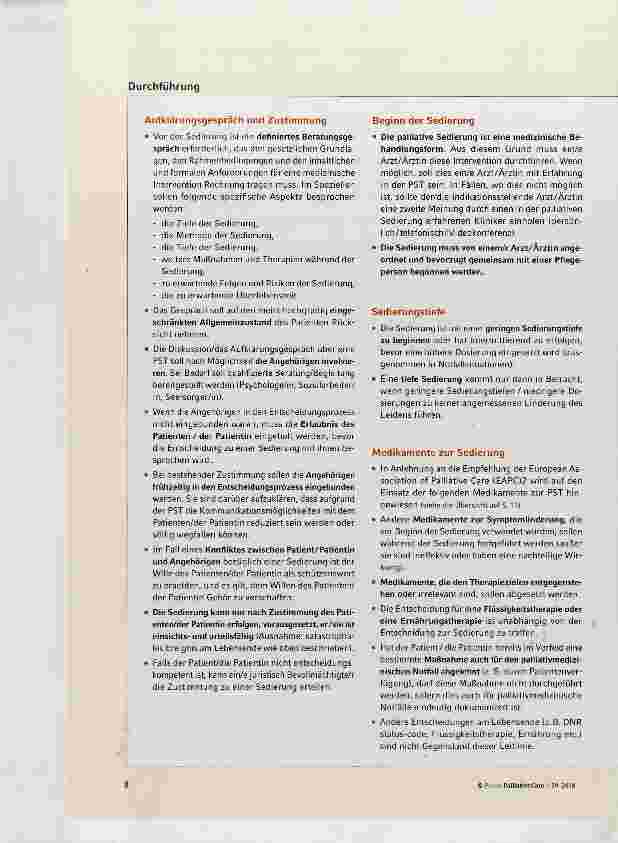 Vorschauseite 4: Leitlinie der Österreichischen Palliativgesellschaft zur Palliativen Sedierungstherapie