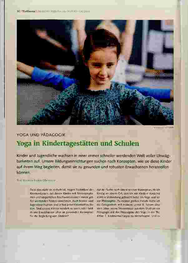 Vorschauseite 1: Yoga in Kindertagestätten und Schulen