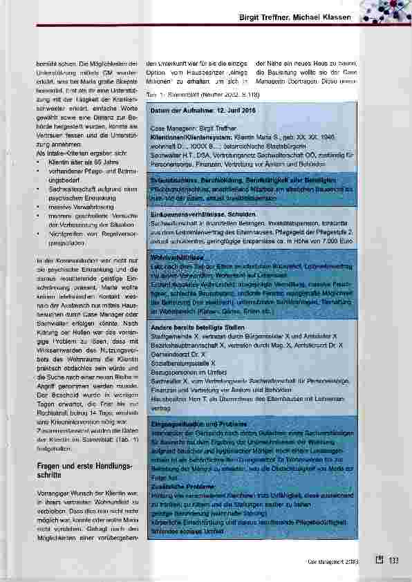 Vorschauseite 2: Case Management in der Koordination für Betreuung und Pflege