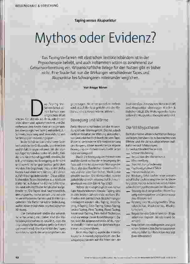 Vorschauseite 1: Mythos oder Evidenz?
